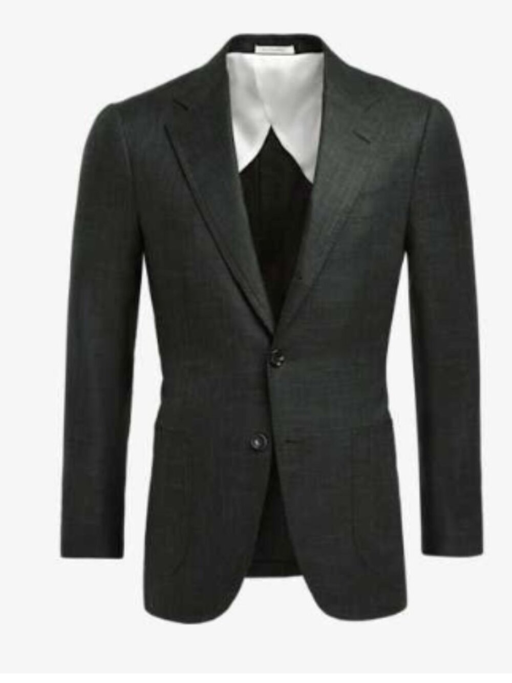 Dark Green Havana Blazer. Summer Weight and Slim Fit.